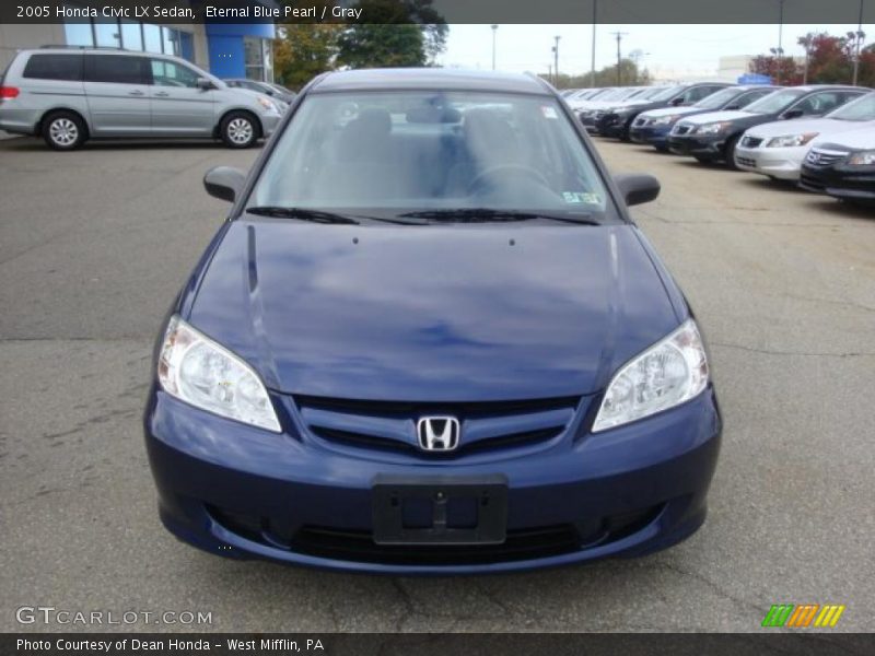 Eternal Blue Pearl / Gray 2005 Honda Civic LX Sedan