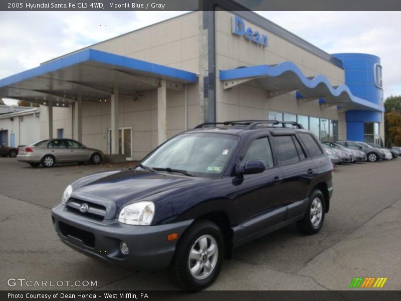 Moonlit Blue / Gray 2005 Hyundai Santa Fe GLS 4WD
