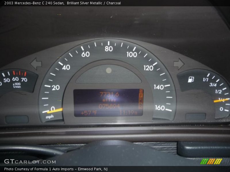 Brilliant Silver Metallic / Charcoal 2003 Mercedes-Benz C 240 Sedan