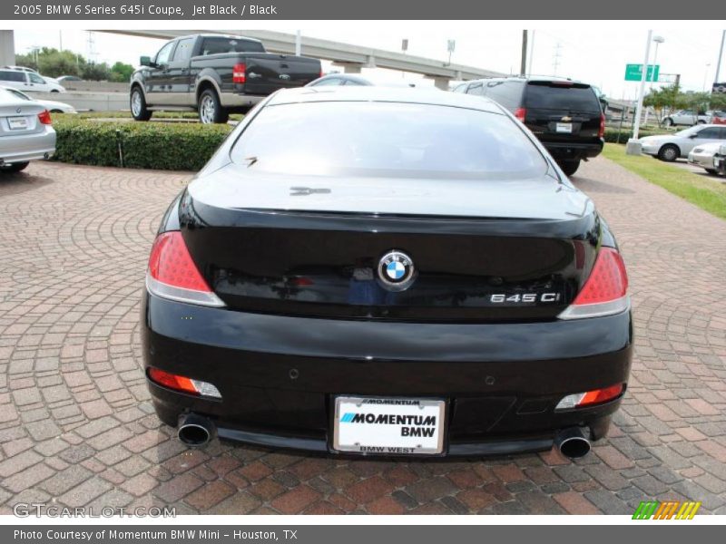 Jet Black / Black 2005 BMW 6 Series 645i Coupe