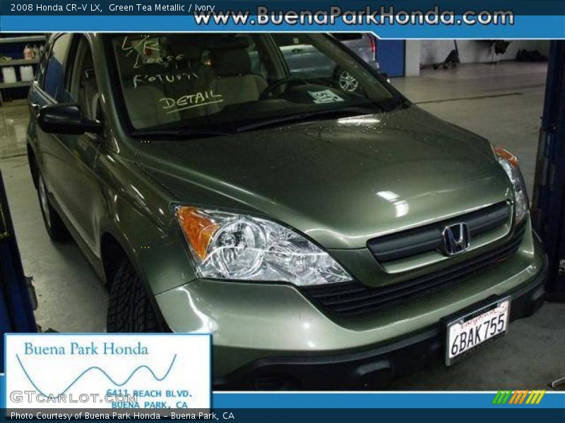 Green Tea Metallic / Ivory 2008 Honda CR-V LX