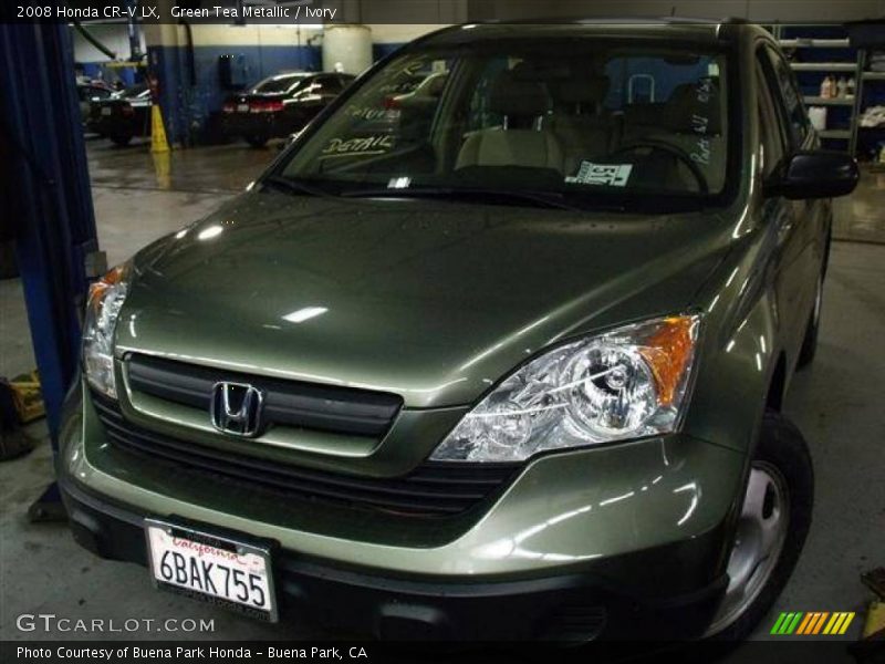 Green Tea Metallic / Ivory 2008 Honda CR-V LX