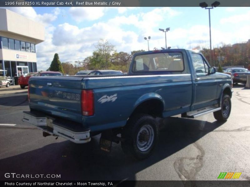 Reef Blue Metallic / Grey 1996 Ford F250 XL Regular Cab 4x4