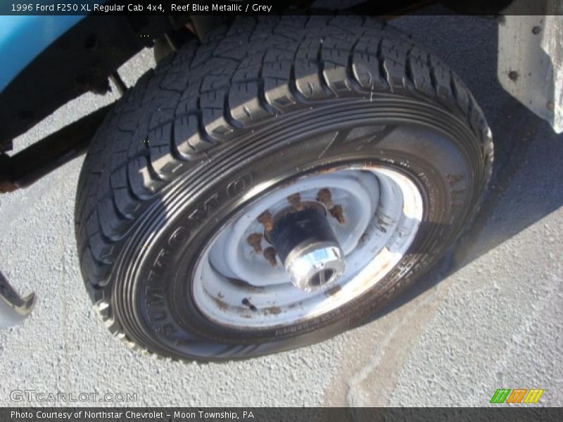 Reef Blue Metallic / Grey 1996 Ford F250 XL Regular Cab 4x4