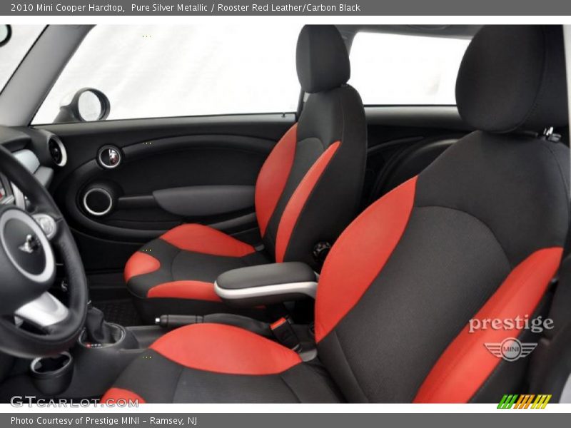 Pure Silver Metallic / Rooster Red Leather/Carbon Black 2010 Mini Cooper Hardtop