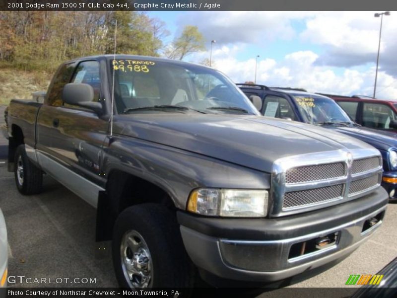 Graphite Gray Metallic / Agate 2001 Dodge Ram 1500 ST Club Cab 4x4