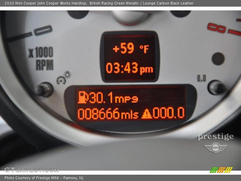 British Racing Green Metallic / Lounge Carbon Black Leather 2010 Mini Cooper John Cooper Works Hardtop