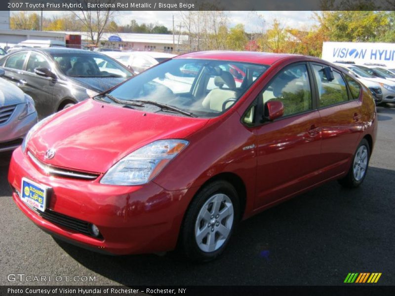 Barcelona Red Metallic / Bisque Beige 2007 Toyota Prius Hybrid