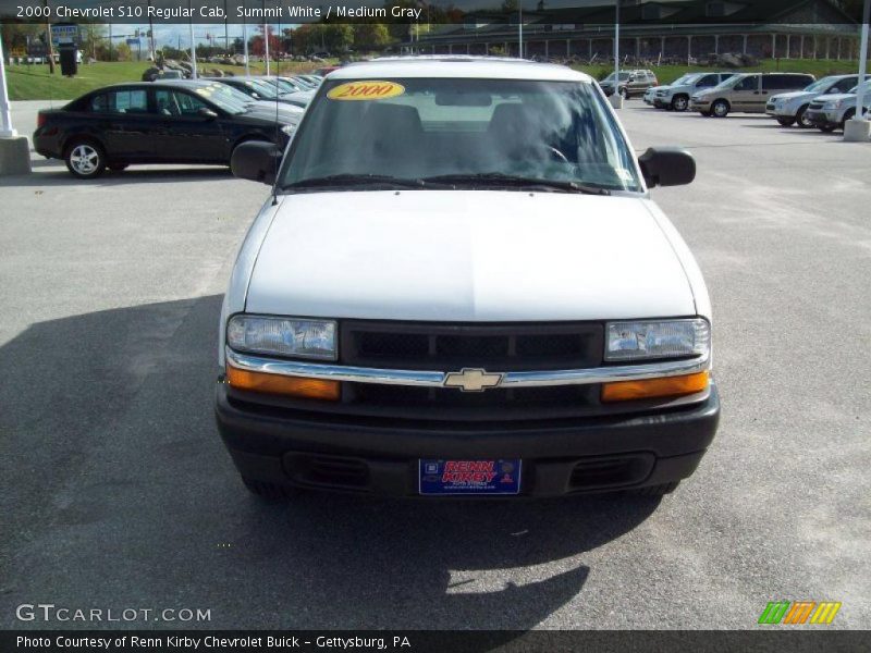 Summit White / Medium Gray 2000 Chevrolet S10 Regular Cab