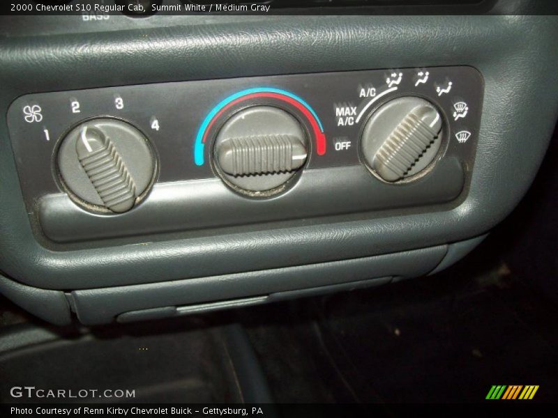 Controls of 2000 S10 Regular Cab