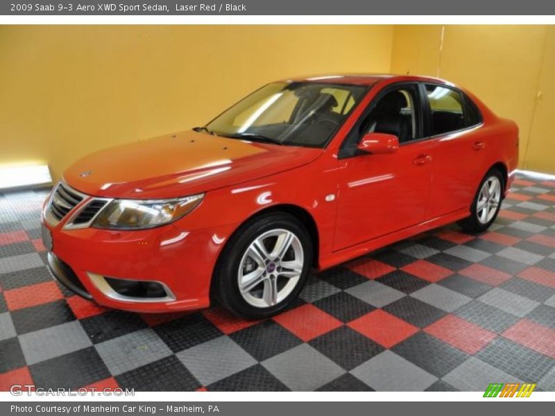 Laser Red / Black 2009 Saab 9-3 Aero XWD Sport Sedan