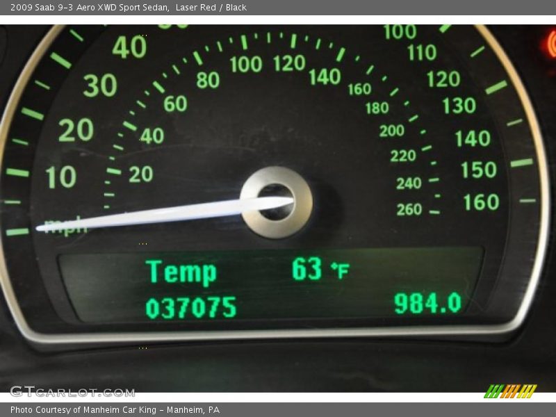 Laser Red / Black 2009 Saab 9-3 Aero XWD Sport Sedan