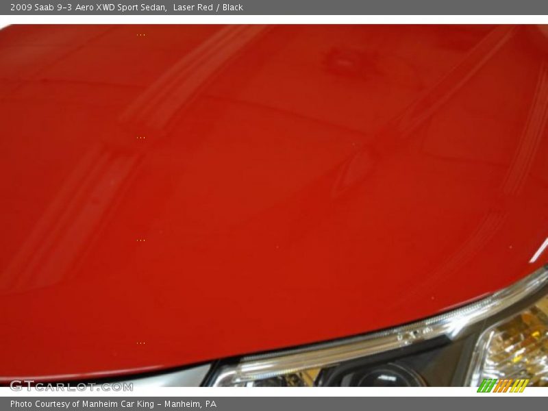 Laser Red / Black 2009 Saab 9-3 Aero XWD Sport Sedan