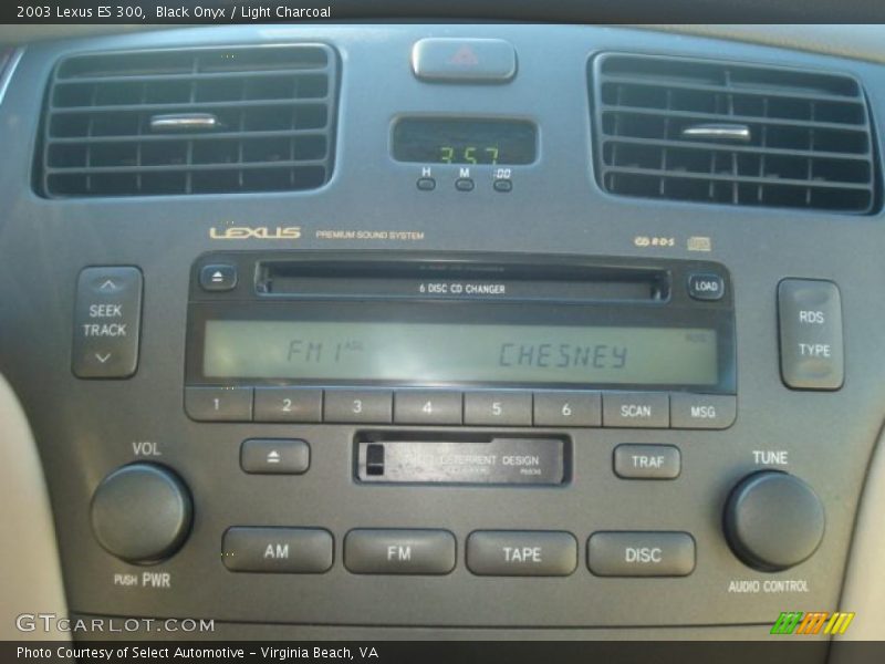 Black Onyx / Light Charcoal 2003 Lexus ES 300
