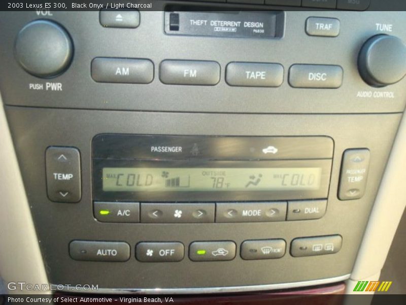 Black Onyx / Light Charcoal 2003 Lexus ES 300