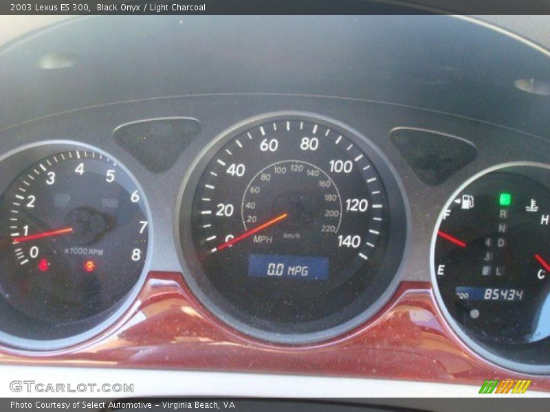Black Onyx / Light Charcoal 2003 Lexus ES 300