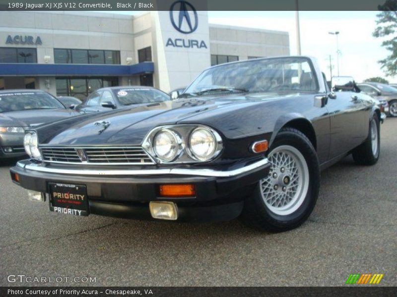 Black / Black 1989 Jaguar XJ XJS V12 Convertible