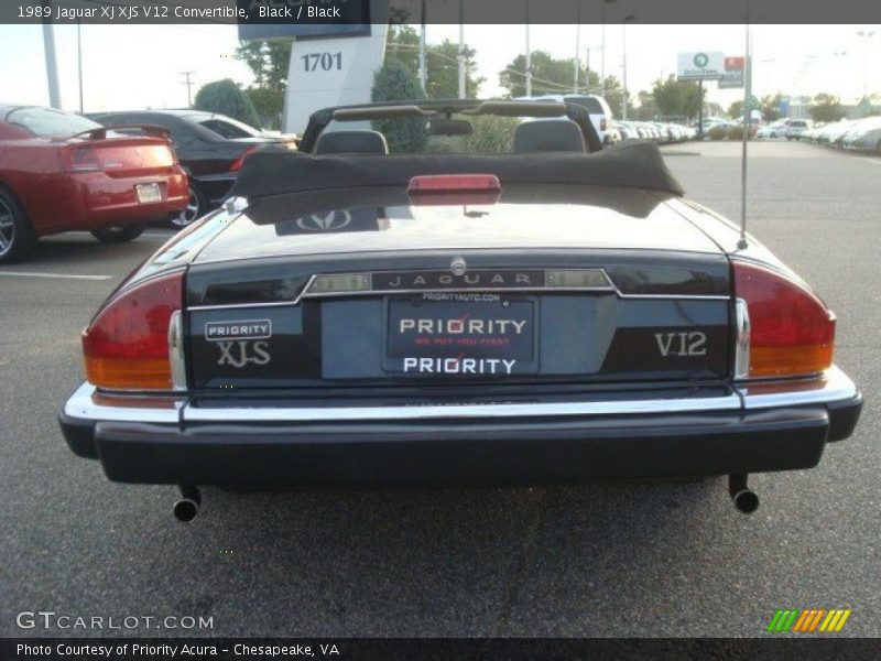 Black / Black 1989 Jaguar XJ XJS V12 Convertible