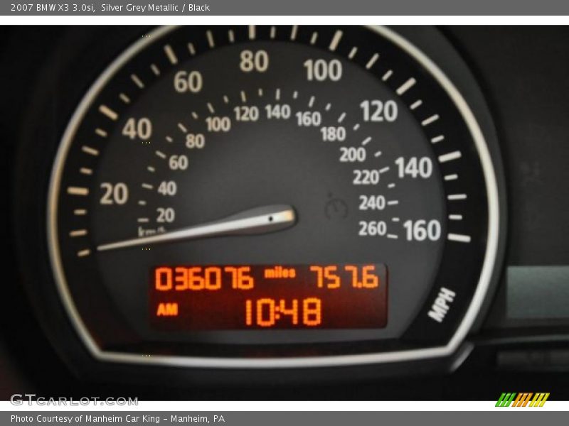 Silver Grey Metallic / Black 2007 BMW X3 3.0si