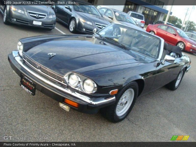 Black / Black 1989 Jaguar XJ XJS V12 Convertible