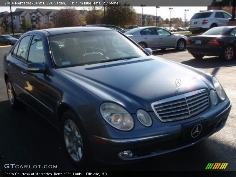 Platinum Blue Metallic / Stone 2004 Mercedes-Benz E 320 Sedan