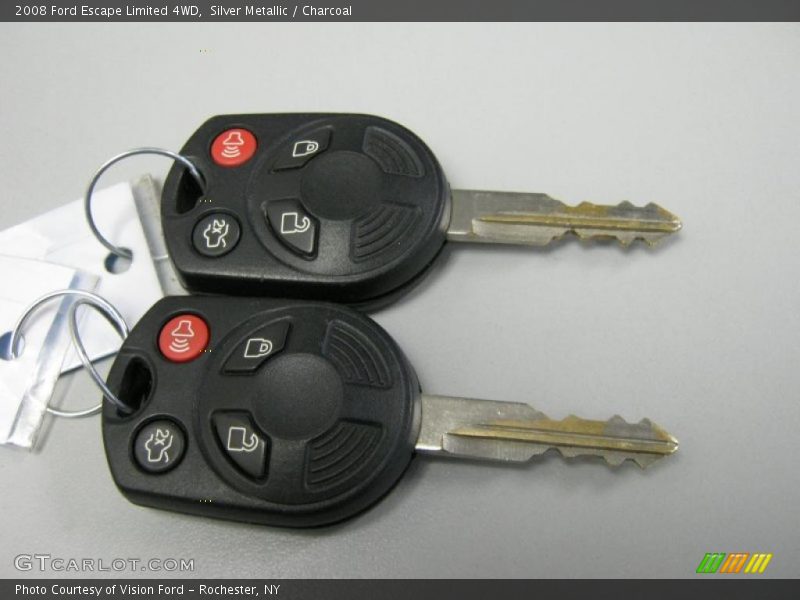 Silver Metallic / Charcoal 2008 Ford Escape Limited 4WD