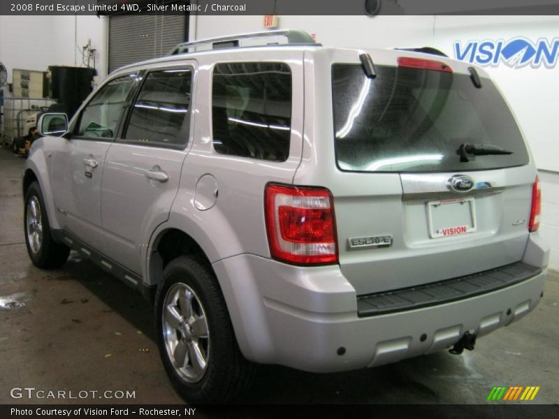 Silver Metallic / Charcoal 2008 Ford Escape Limited 4WD