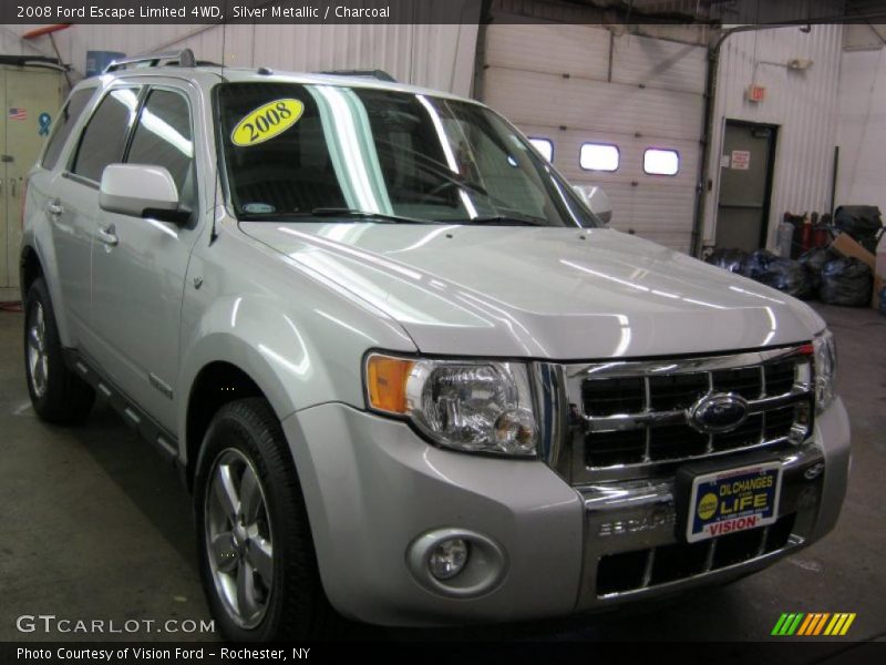 Silver Metallic / Charcoal 2008 Ford Escape Limited 4WD