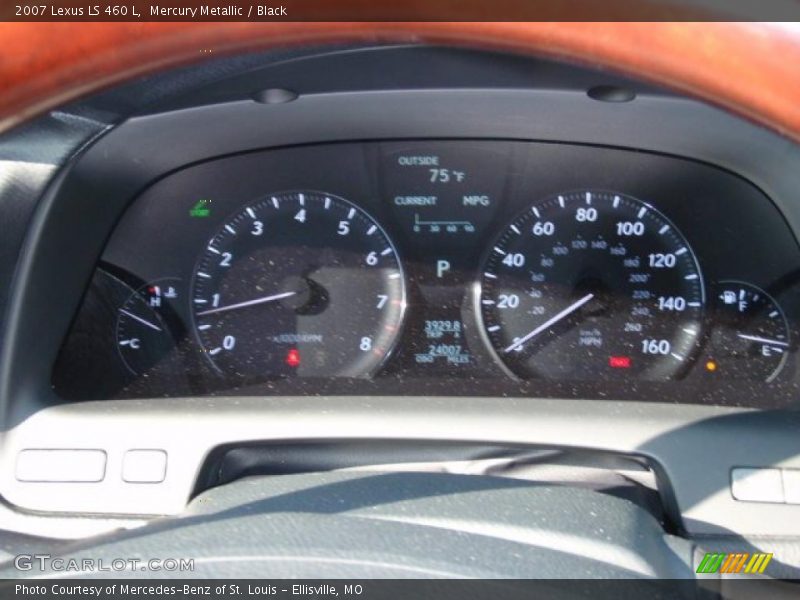 Mercury Metallic / Black 2007 Lexus LS 460 L