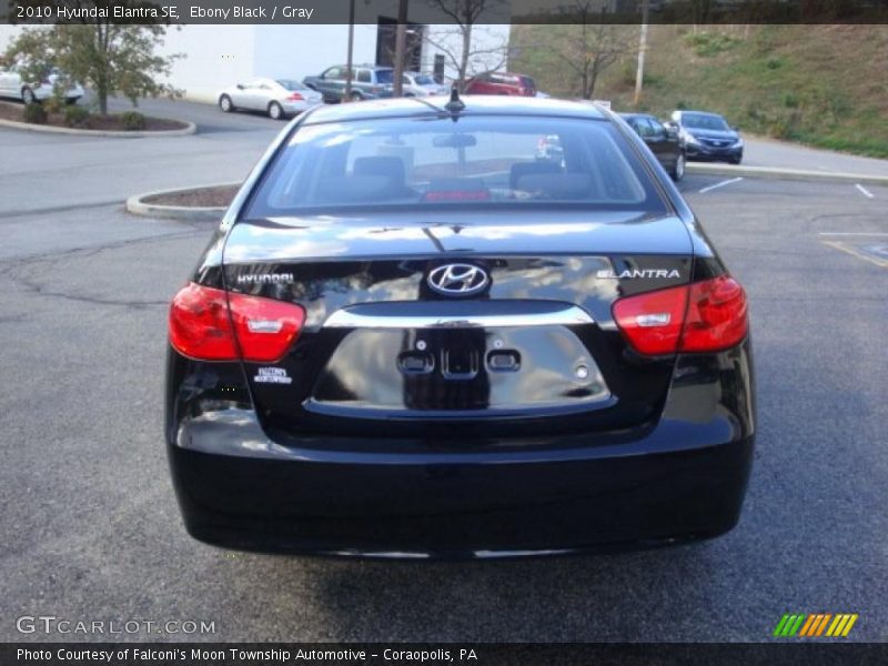 Ebony Black / Gray 2010 Hyundai Elantra SE