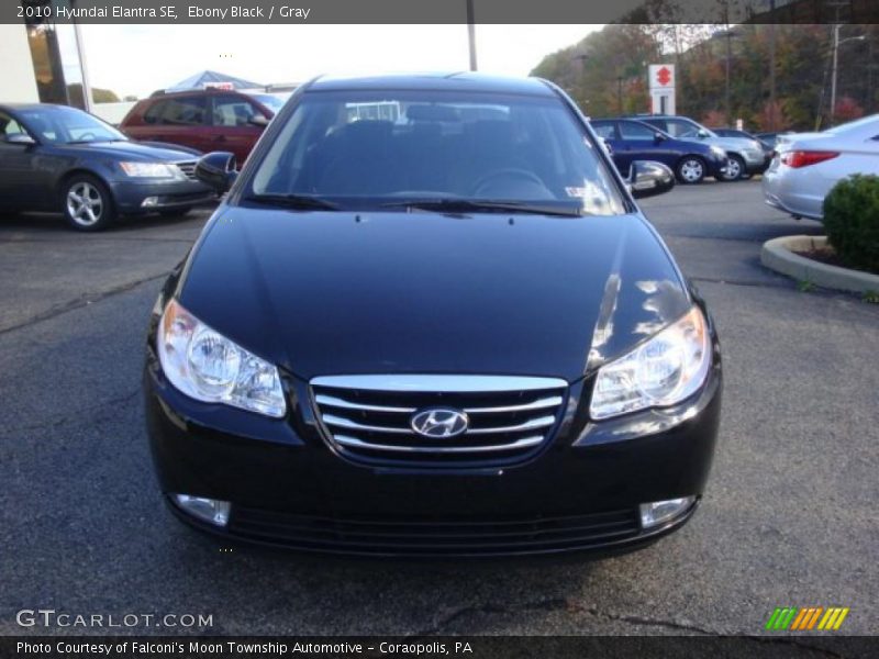 Ebony Black / Gray 2010 Hyundai Elantra SE