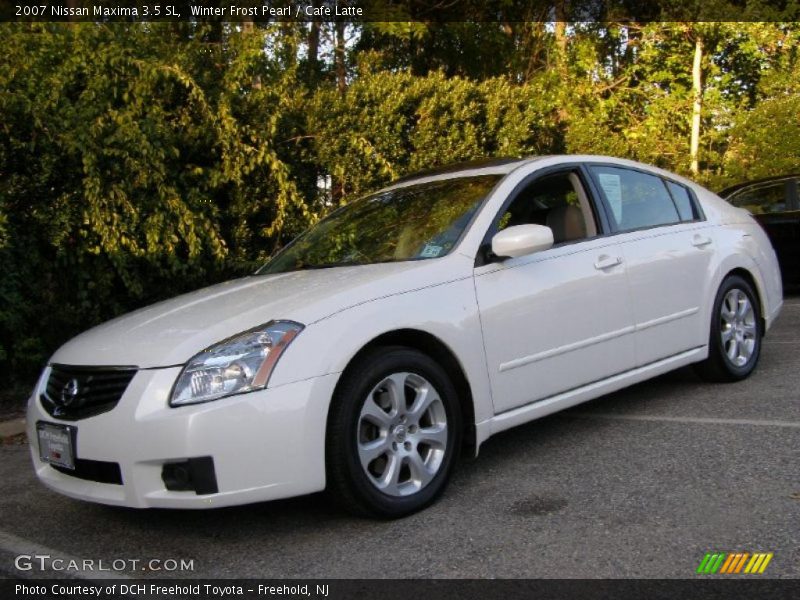 Winter Frost Pearl / Cafe Latte 2007 Nissan Maxima 3.5 SL