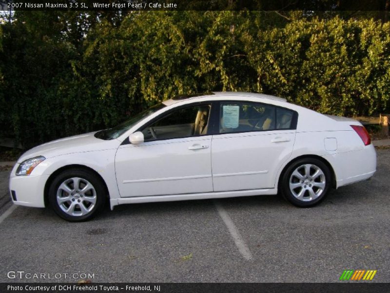 Winter Frost Pearl / Cafe Latte 2007 Nissan Maxima 3.5 SL
