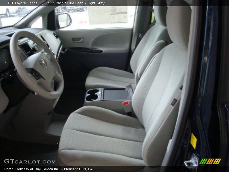 South Pacific Blue Pearl / Light Gray 2011 Toyota Sienna LE