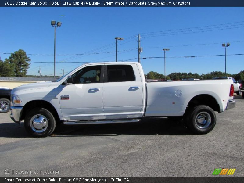 Bright White / Dark Slate Gray/Medium Graystone 2011 Dodge Ram 3500 HD SLT Crew Cab 4x4 Dually