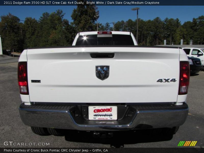 Bright White / Dark Slate Gray/Medium Graystone 2011 Dodge Ram 3500 HD SLT Crew Cab 4x4 Dually