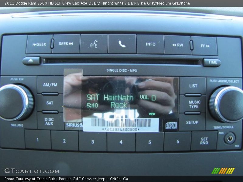 Controls of 2011 Ram 3500 HD SLT Crew Cab 4x4 Dually
