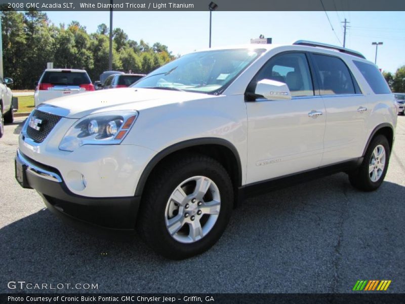 White Diamond Tricoat / Light Titanium 2008 GMC Acadia SLT