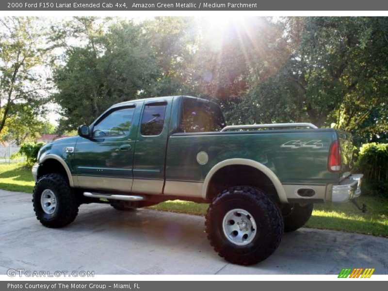 Amazon Green Metallic / Medium Parchment 2000 Ford F150 Lariat Extended Cab 4x4