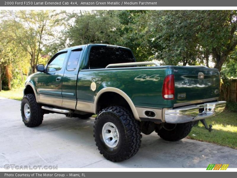 Amazon Green Metallic / Medium Parchment 2000 Ford F150 Lariat Extended Cab 4x4