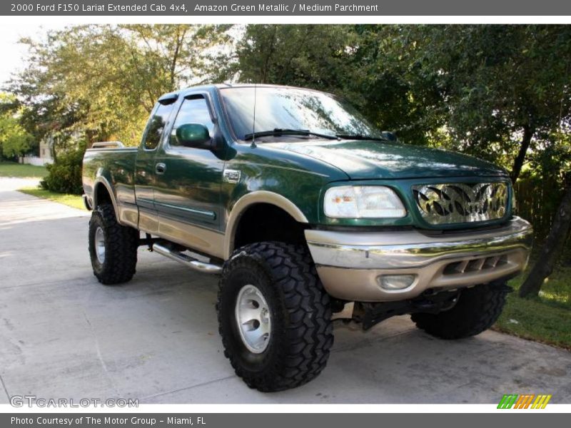 Amazon Green Metallic / Medium Parchment 2000 Ford F150 Lariat Extended Cab 4x4