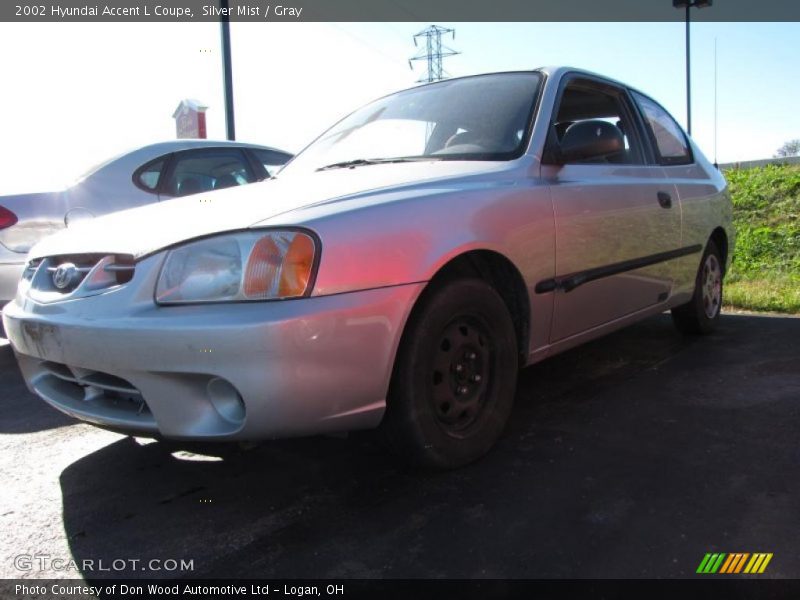 Silver Mist / Gray 2002 Hyundai Accent L Coupe