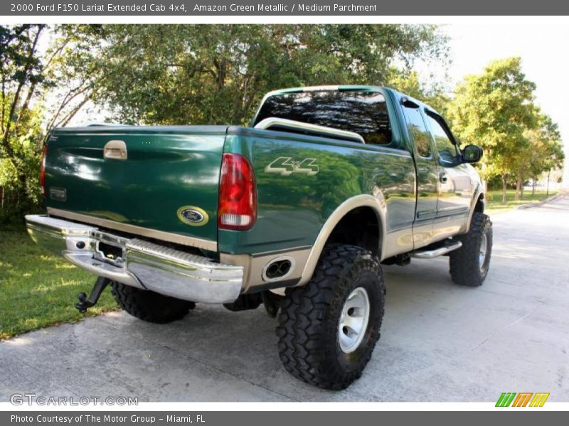 Amazon Green Metallic / Medium Parchment 2000 Ford F150 Lariat Extended Cab 4x4