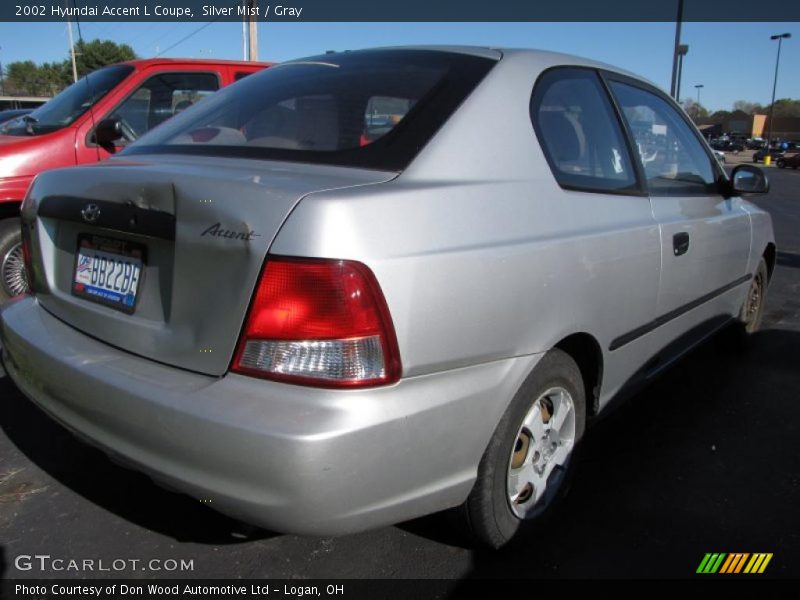 Silver Mist / Gray 2002 Hyundai Accent L Coupe