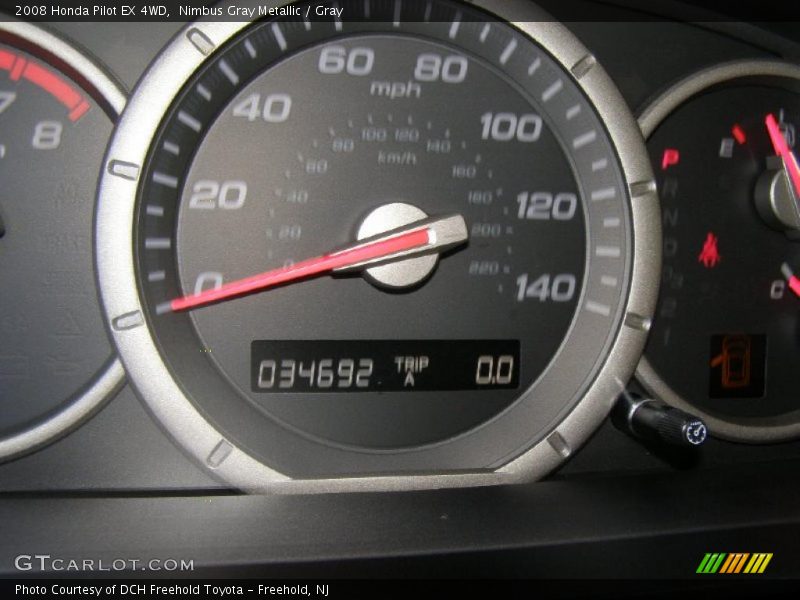 Nimbus Gray Metallic / Gray 2008 Honda Pilot EX 4WD