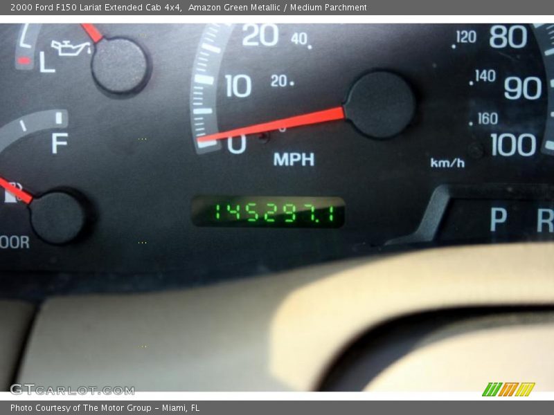 Amazon Green Metallic / Medium Parchment 2000 Ford F150 Lariat Extended Cab 4x4