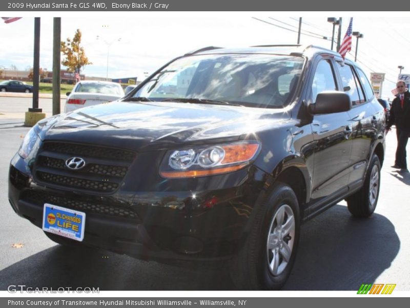 Ebony Black / Gray 2009 Hyundai Santa Fe GLS 4WD