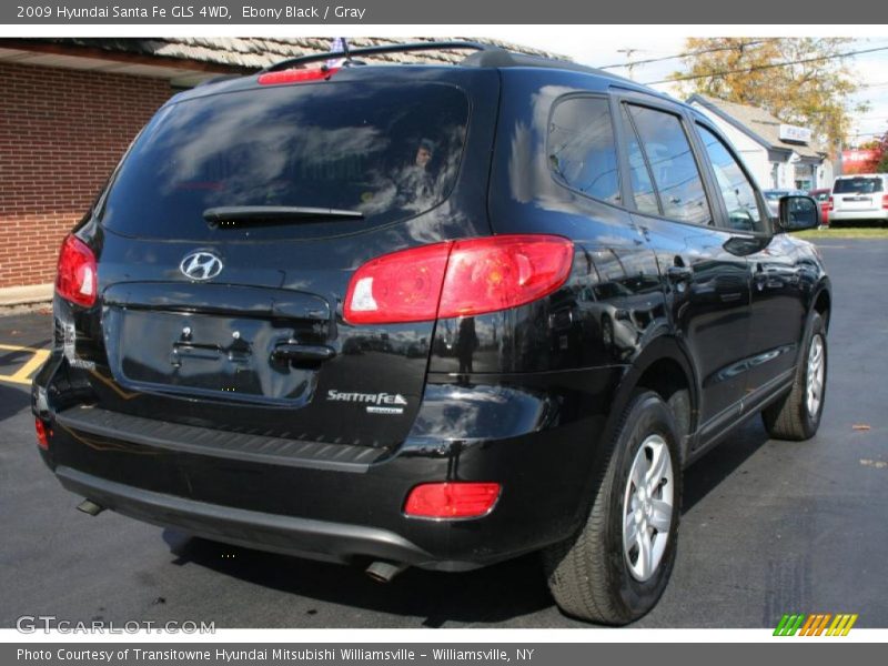 Ebony Black / Gray 2009 Hyundai Santa Fe GLS 4WD