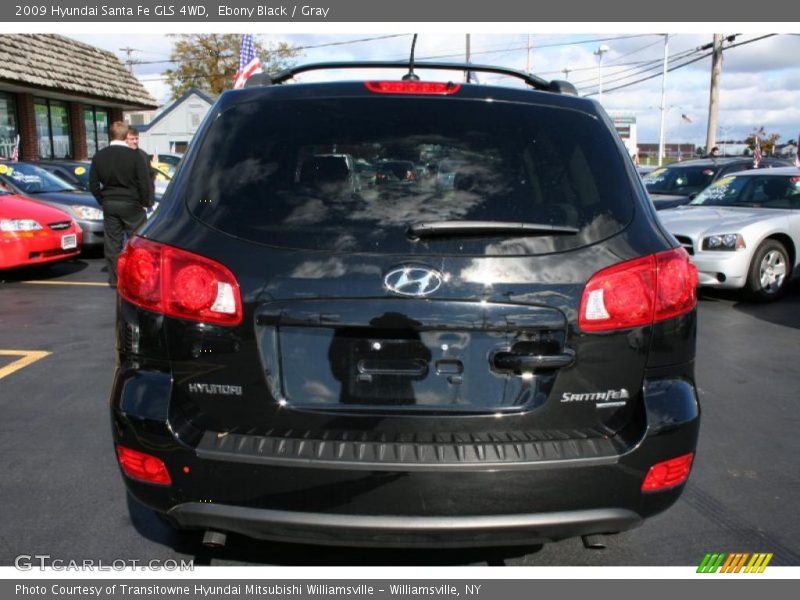 Ebony Black / Gray 2009 Hyundai Santa Fe GLS 4WD