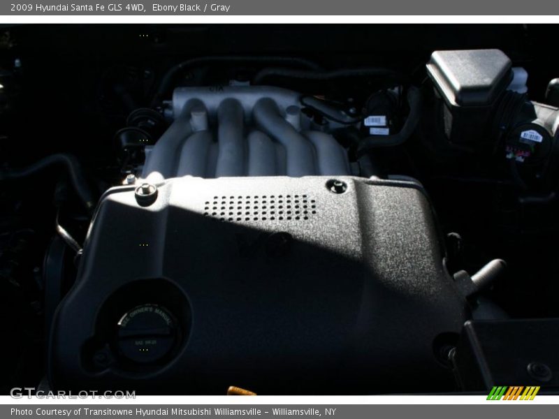 Ebony Black / Gray 2009 Hyundai Santa Fe GLS 4WD